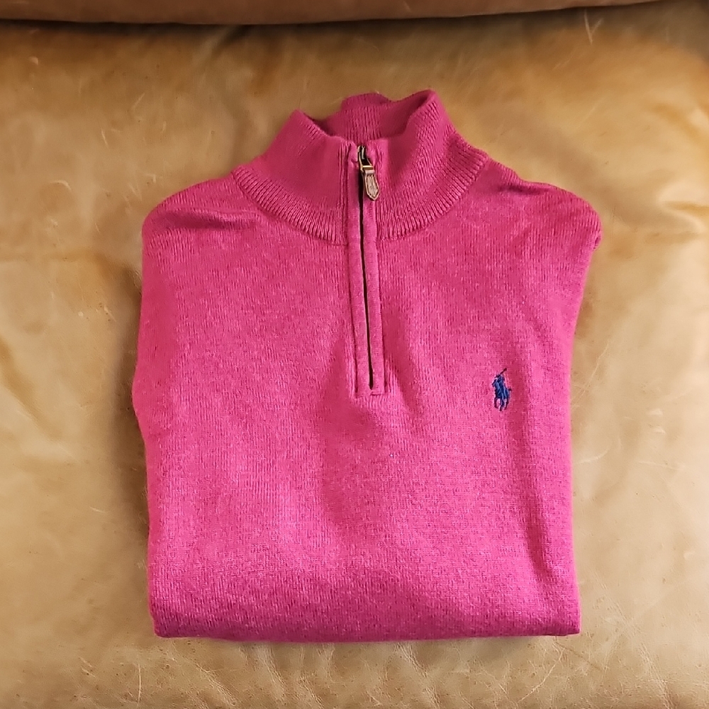 Polo by Ralph Lauren Fuchsia Half-Zip Sweater